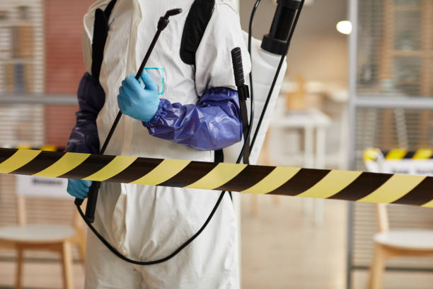Professional Biohazard Cleanup technician working in Roggen, CO